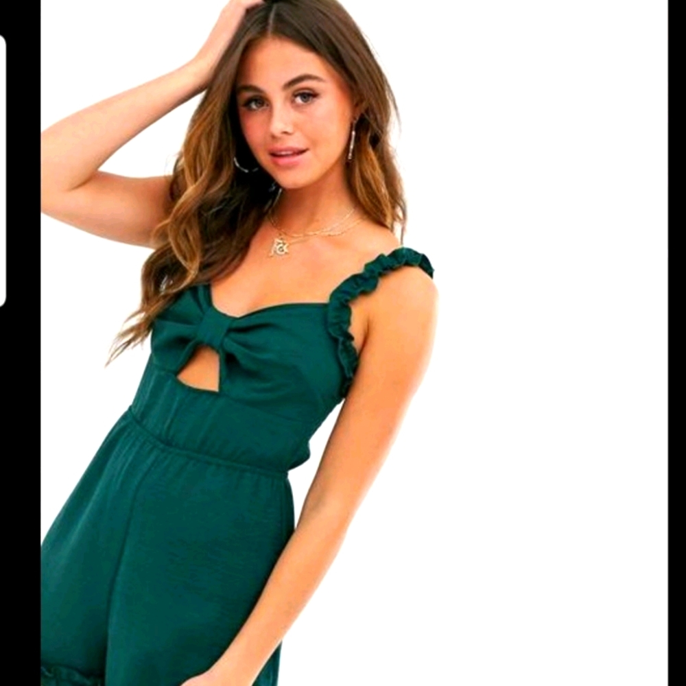 ASOS Cutout Frill Romper